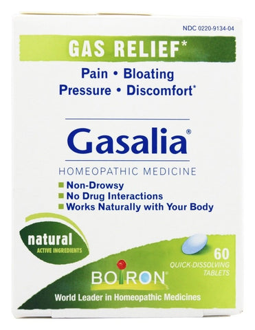 Gasalia, Gas Relief, Unflavored, 60 Meltaway Tablets, Boiron