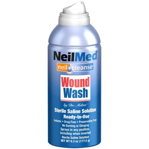 NeilMed Cleanse Sterile Saline Wound Wash, 6 Ounce NeilMed Cleanse Sterile Saline Wound Wash, 6 Ounce