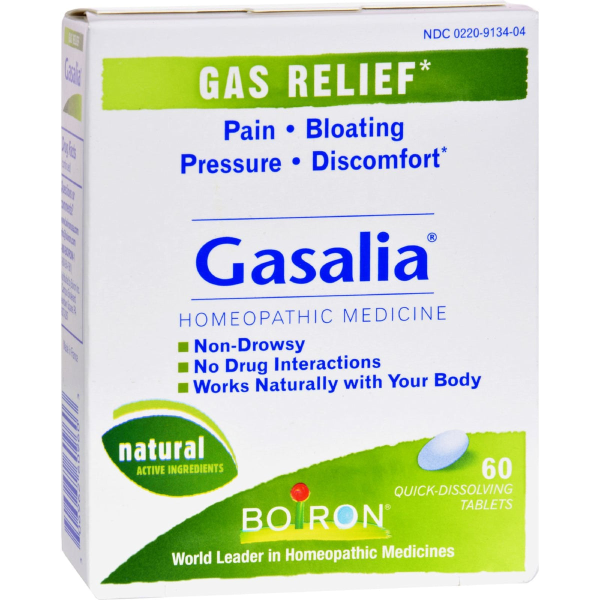 Boiron Gasalia - Gas Relief - Homeopathic - all Natural - 60 Tablets