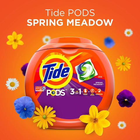 Tide PODS Laundry Detergent Soap PODS, High Efficiency (HE), Spring Meadow Sc...