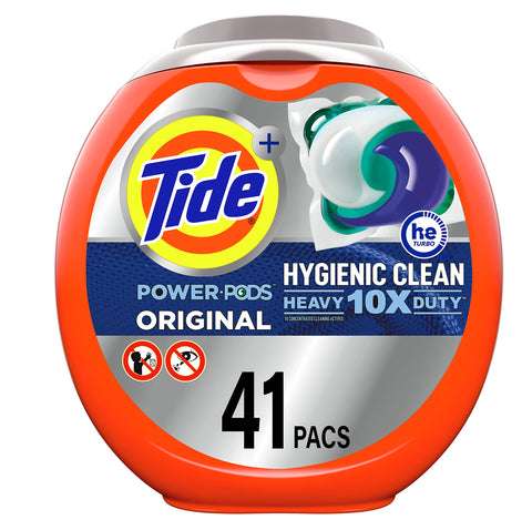 Tide Hygienic Clean Heavy 10x Duty Power PODS Laundry Detergent Soap Pods, Or...