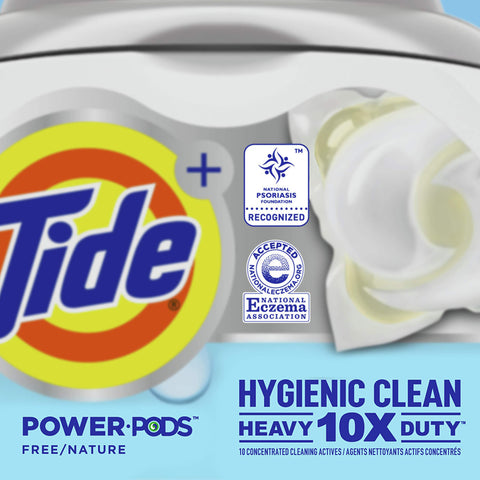 Tide Hygienic Clean Heavy Duty 10x Free Power Pods Liquid Laundry Detergent, ...
