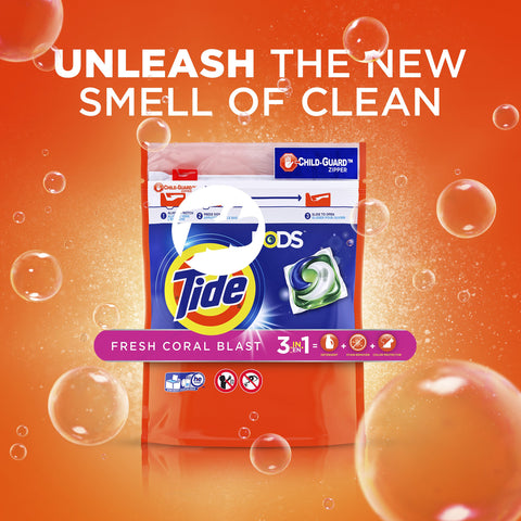 Tide PODS Laundry Detergent Liquid Pacs HE Compatible, Packaging May Vary, Mu...