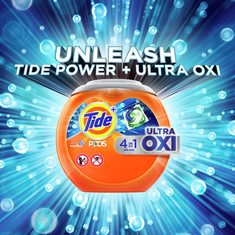 Tide PODS 4 in 1 Ultra Oxi Laundry Detergent Soap Pods, High Efficiency (HE),...