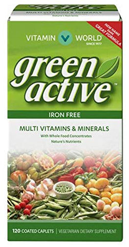 Vitamin World Green Active™ Multi Vitamins and Minerals, 120 caplets