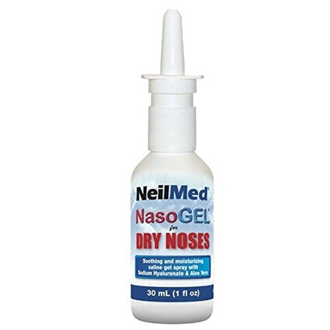 NasoGel Water Soluble Saline Nasal Gel Spray for Dry Noses by NeilMed - 1 fl....