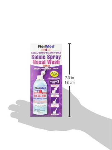 NeilMed NasaMist All in One Multi Purpose Saline Spray, 6.3 Fl Oz