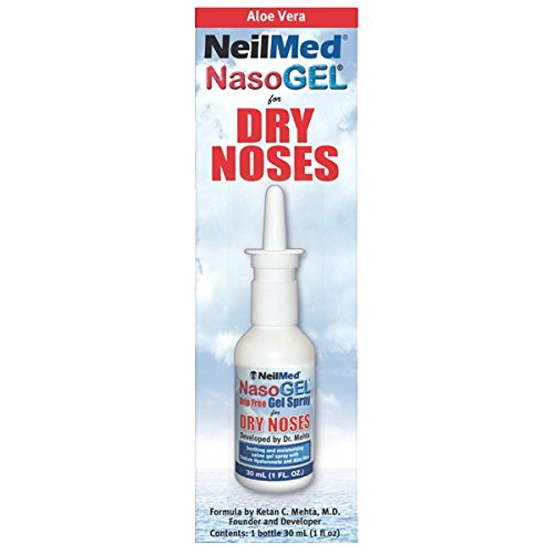 NasoGel Water Soluble Saline Nasal Gel Spray for Dry Noses by NeilMed - 1 fl....