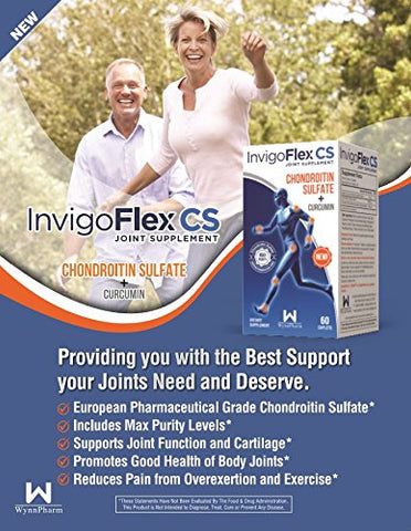 INVIGOFLEX® CS - Chondroitin Sulfate with Turmeric Curcumin Non GMO for Knee,...