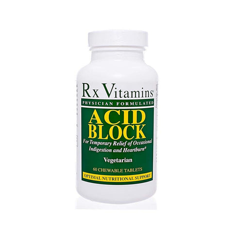 Rx Vitamins Acid Block 60 Chewable Tablets