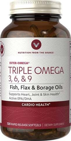 Vitamin World Triple Omega 3-6-9 Supplement, 120 Count