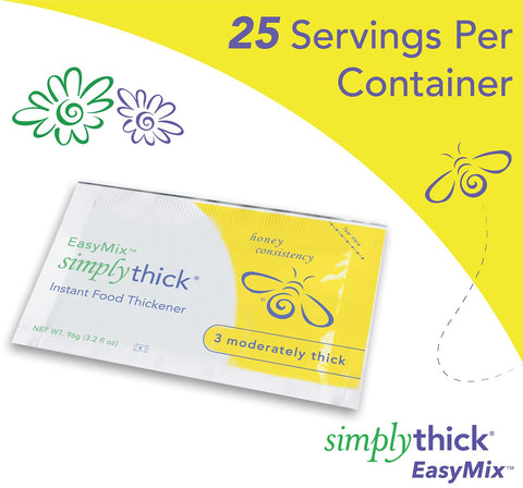 SimplyThick EasyMix | 25 Count of 96g Bulk-Serving Packets | Gel Thickener fo...