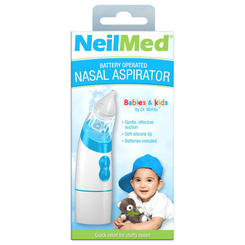 NeilMed Aspirator - Battery Operated Nasal Aspirator for Babies & Kids