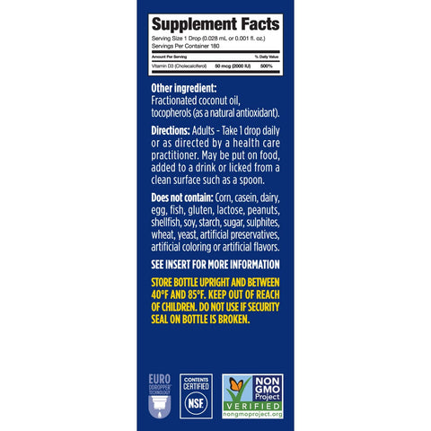 Ddrops Adults 2000IU 180 Drops - Liquid Vitamin D3 Supplement, Supporting Str...