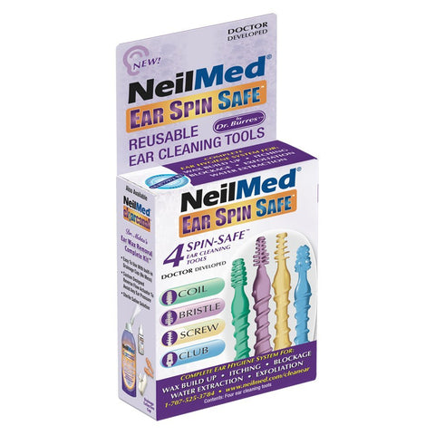 NeilMed Ear Spin Safe - 4 Spin-Safe Reusable Ear Cleaning Tools