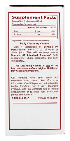 Sonne's - Detoxifying Liquid Hydrated Bentonite Clay #7, 32 Oz