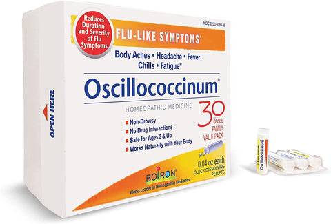 Boiron Oscillococcinum for Flu-like Symptoms Pellets, 30 Count/0.04 Oz each -...