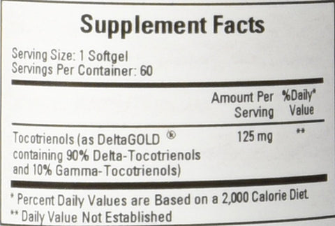 Ecological Formulas - Annatto Tocotrienols 125 mg 60 gels [Health and Beauty]