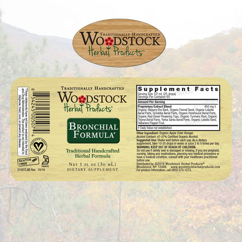 WOODSTOCK HERBAL PRODUCTS Bronchial Formula, 1 OZ