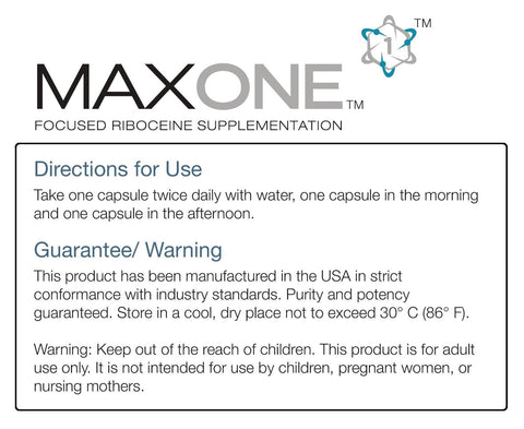 Max One, Focused Riboceine Supplementation, 60 Vegetable Capsules, 30 Serving...