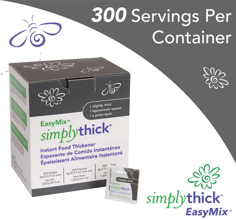 SimplyThick EasyMix | 300 Count of 4g Individual Packets | Gel Thickener for ...