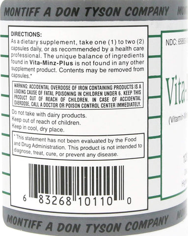 Montiff Vita-Minz Plus, 120 Capsules