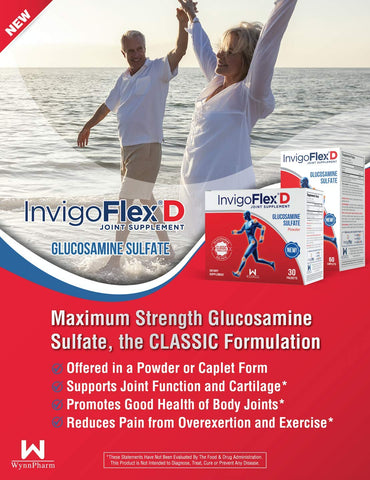 INVIGOFLEX® D - 1500mg of Glucosamine Sulfate Powder (Classic Formulation) - ...