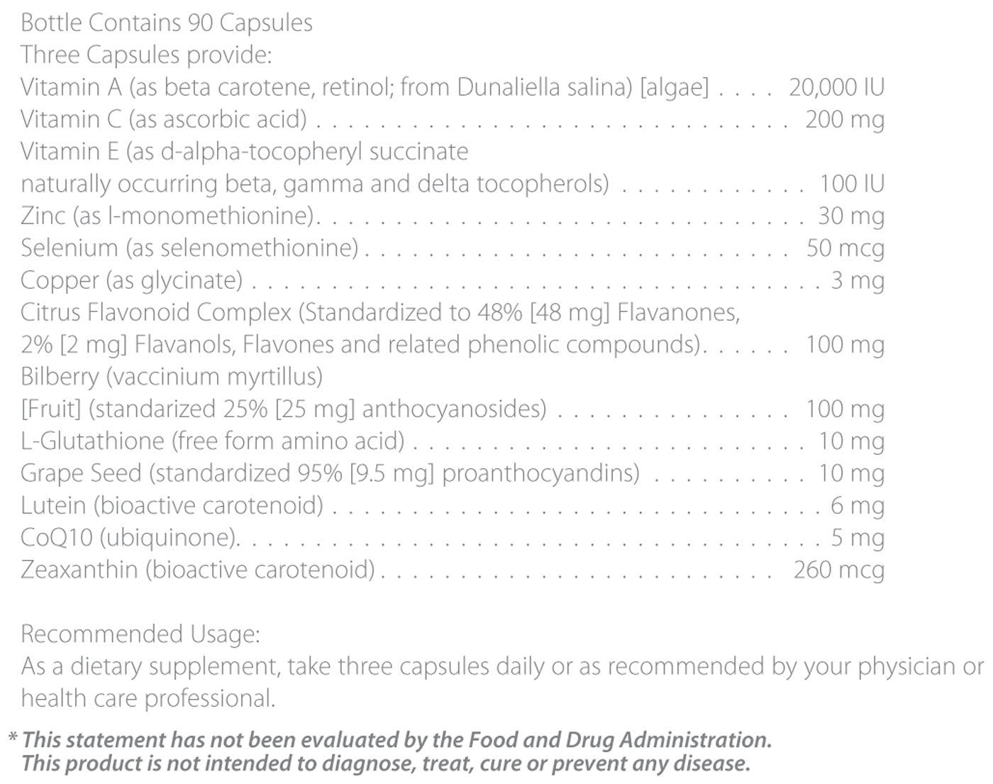 Divine Rx Lab Rx Vitamins - Ocular Formula 90 Capsules by Rx Vitamins – Divine health