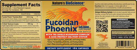 Nature's Bioscience FUCOIDAN Phoenix 40,000 mg of Pure Fucoidan + 64,000 mg o...