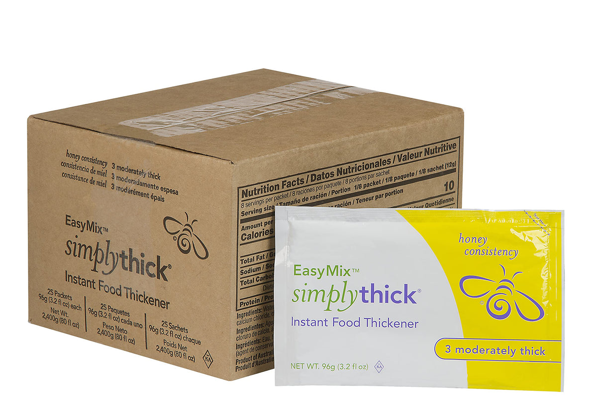 SimplyThick EasyMix | 25 Count of 96g Bulk-Serving Packets | Gel Thickener fo...