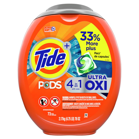 Tide PODS 4 in 1 Ultra Oxi Laundry Detergent Soap Pods, High Efficiency (HE),...