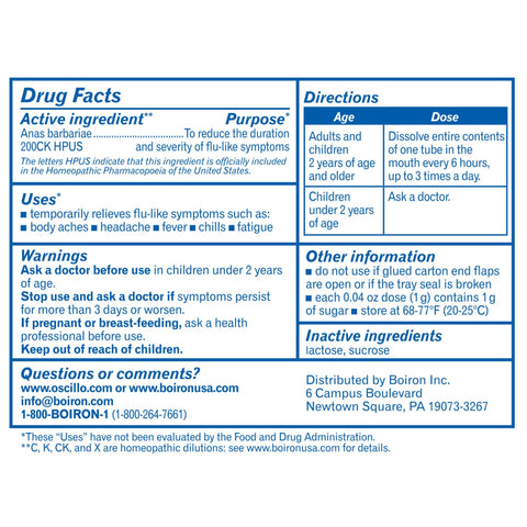 Boiron Oscillococcinum - 12 Doses