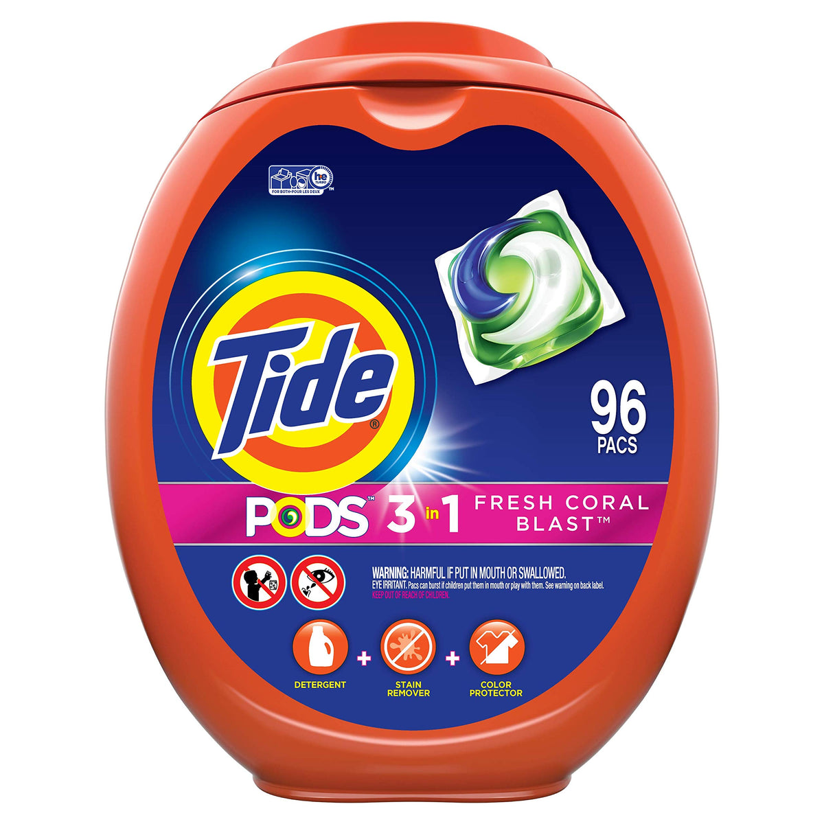 Tide PODS Laundry Detergent Liquid Pacs HE Compatible, Packaging May Vary, Mu...