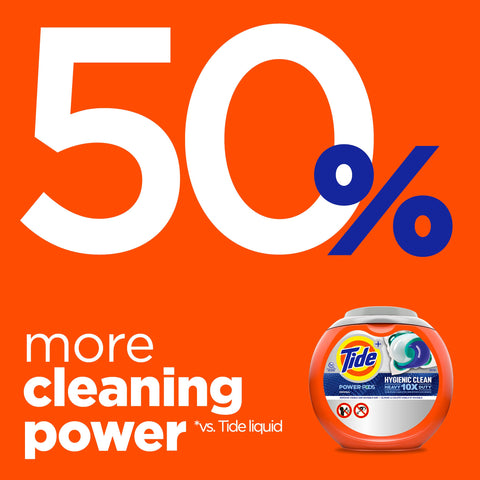 Tide Hygienic Clean Heavy 10x Duty Power PODS Laundry Detergent Soap Pods, Or...