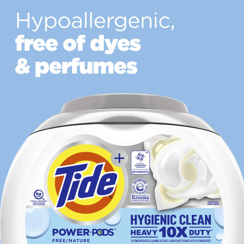 Tide Hygienic Clean Heavy Duty 10x Free Power Pods Liquid Laundry Detergent, ...