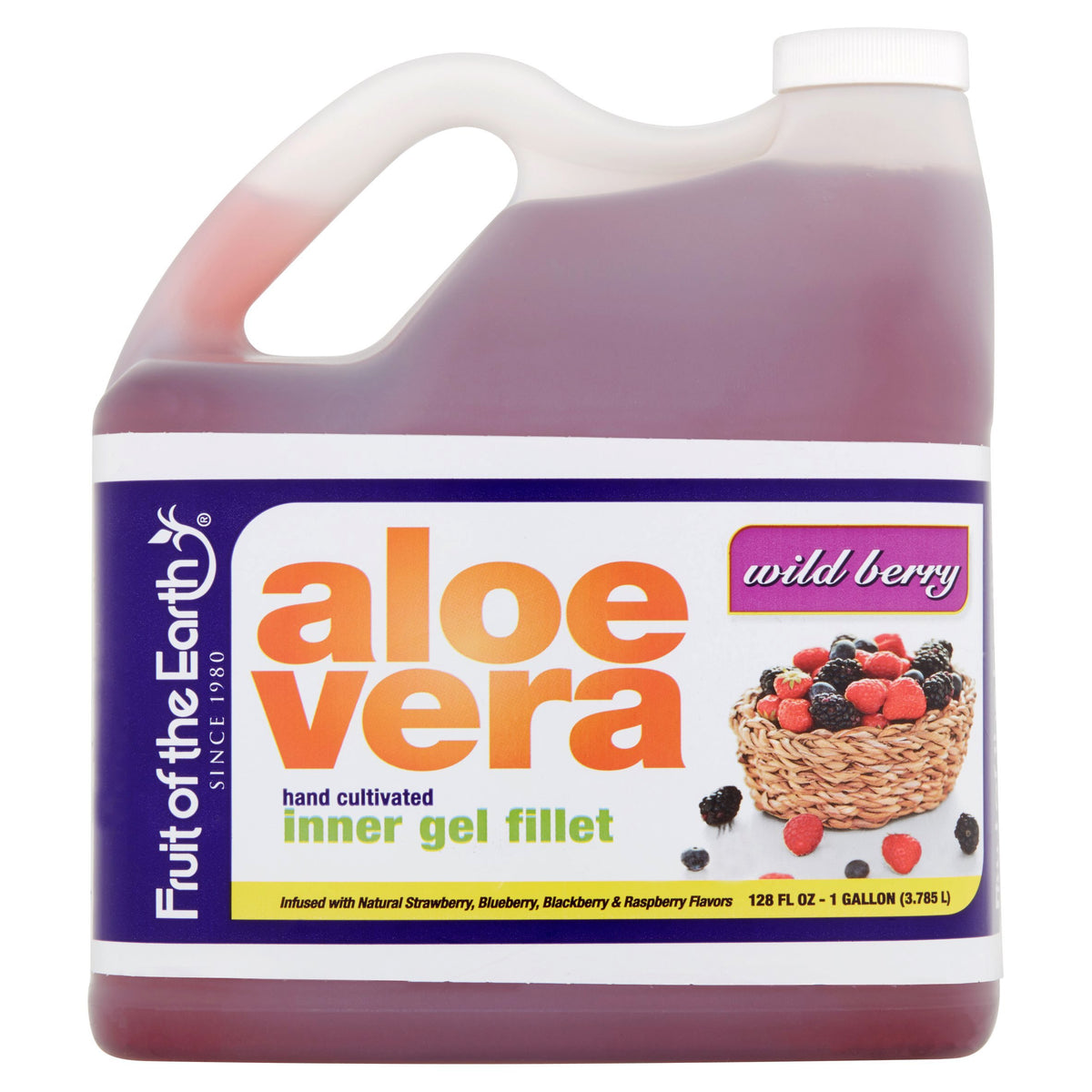 Fruit of the Earth Wild Berry Aloe Vera Juice, 128 Fl. Oz