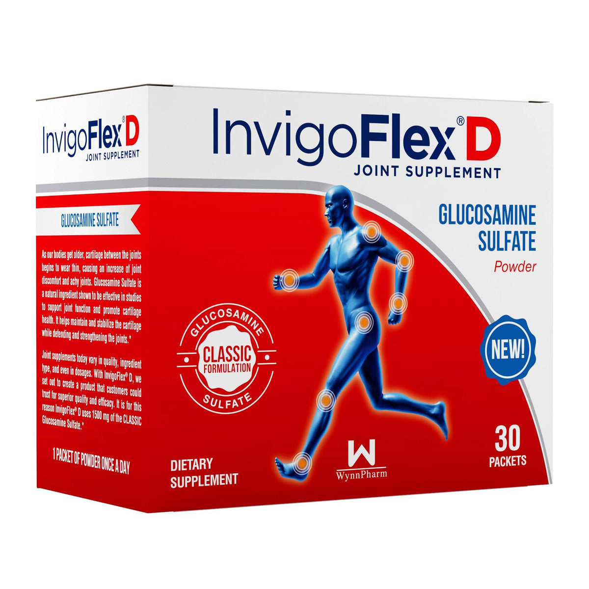 INVIGOFLEX® D - 1500mg of Glucosamine Sulfate Powder (Classic Formulation) - ...