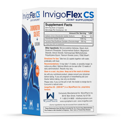 INVIGOFLEX® CS - Chondroitin Sulfate with Turmeric Curcumin Non GMO for Knee,...